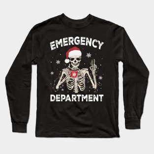 Emergency Department Christmas, Skeleton Christmas Long Sleeve T-Shirt
